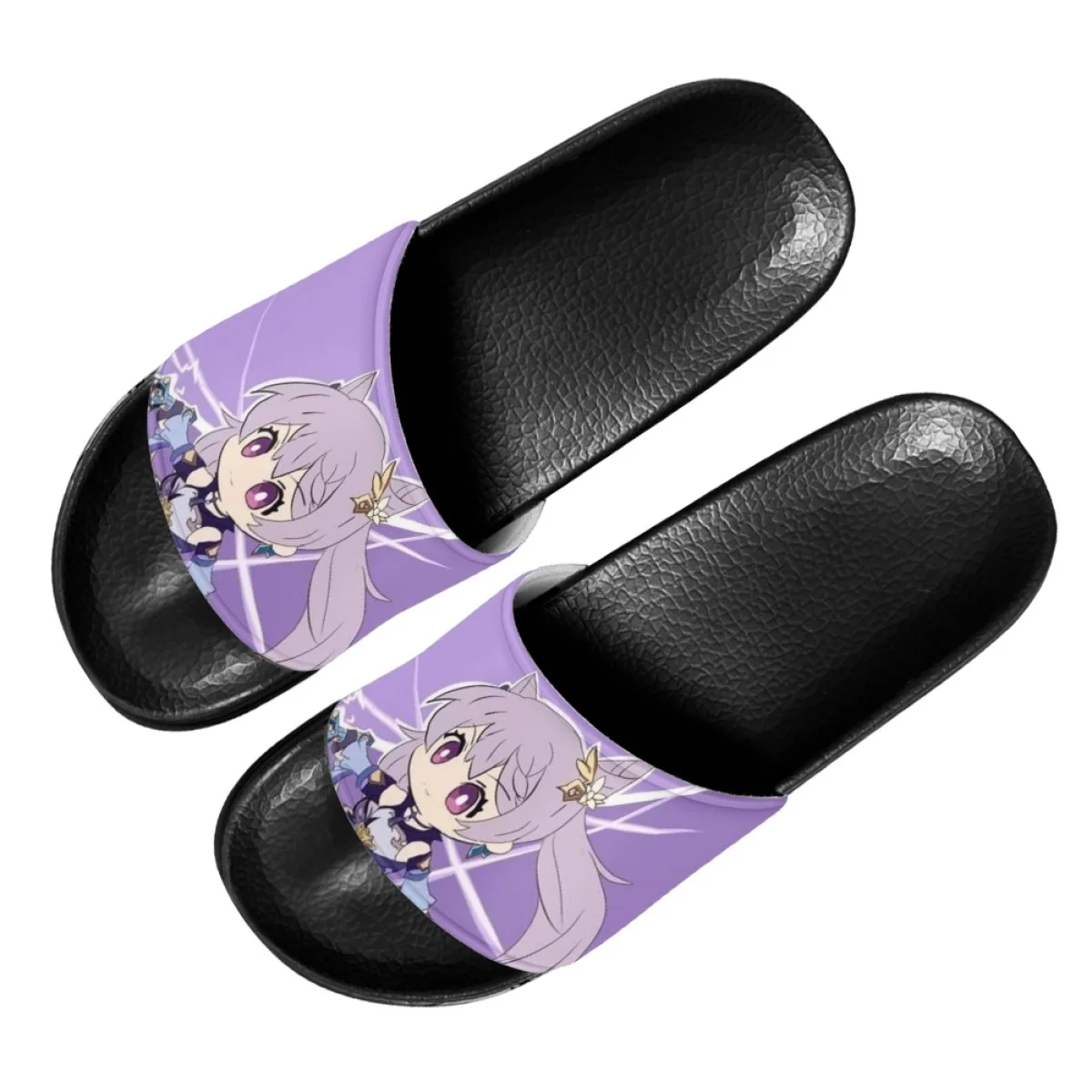 Summer Anime 3D Genshin Impact Slippers Bathroom Soft Sole Non-Slip Flip Flops Beach Slides cartoon Sandals Flats Outdoor New