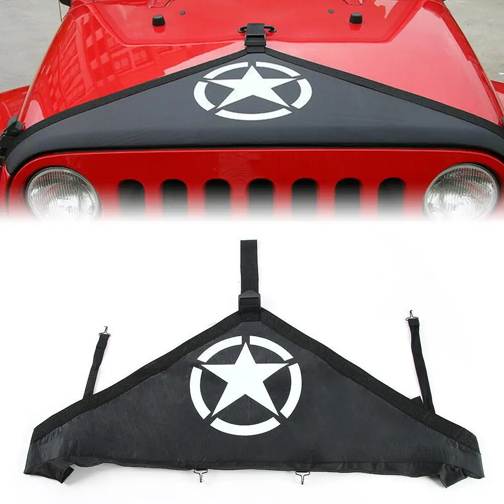 

Car Engine Hood Bra Cover Protector External bonnet protector Auto Modification Accessories Compatible for Jeep JK JKU 2007-2017