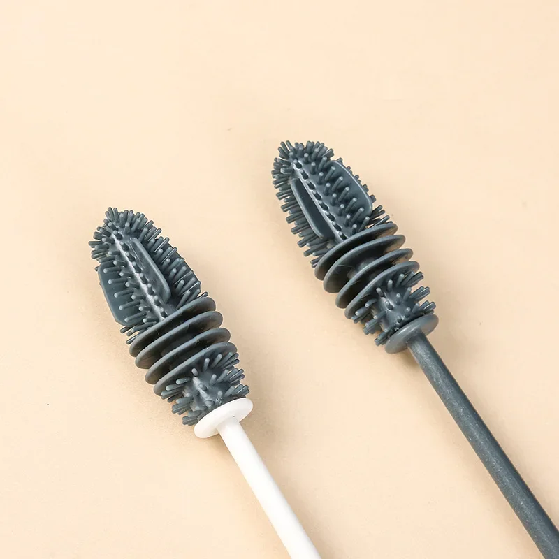 Silicone cup brush milk bottle cleaning brush long handle water bottles cleaner glass cup cleaning kitchen tools cleaning brush bottle cleaning brush bottle brush cleaning brush set