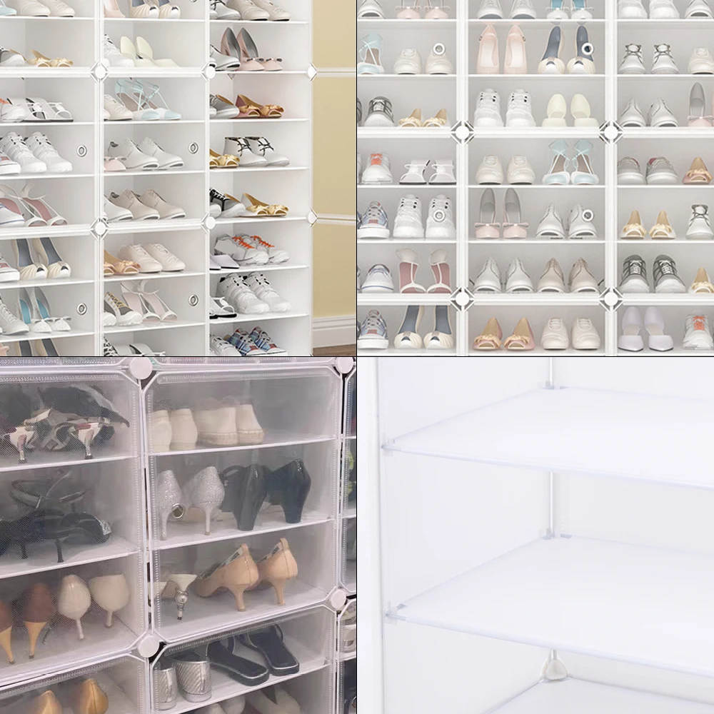 Large Shoe Cabinet Rack Waterproof Dust proof Shoes Stand Multi-layer Storage Organizer Free Standing Space 2