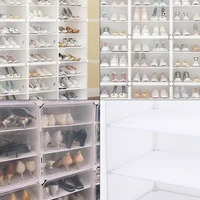 Large Shoe Cabinet Rack Waterproof Dust proof Shoes Stand Multi-layer Storage Organizer Free Standing Space 2