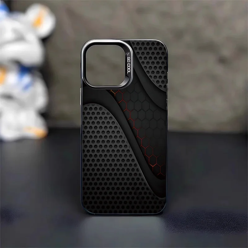 Elegant Matte Men's Business Splicing Pattern Anti-Fall Phone Case