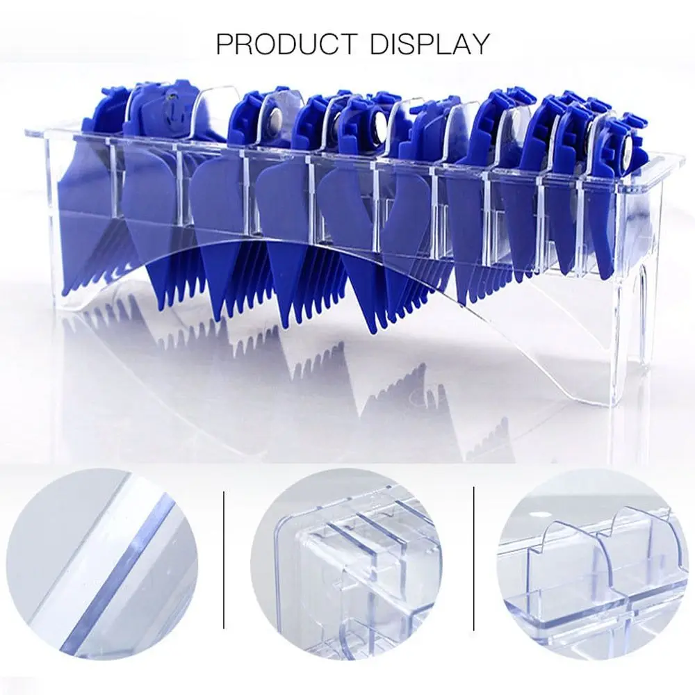 Transparent Clipper Guard Holder Durable Rectangular Barber Shop Hair Clipper Storage Box Universal Clipper Comb Case 4