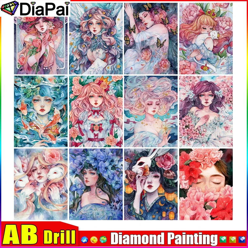 

Набор для алмазной вышивки «Девушка-цветок», 5D