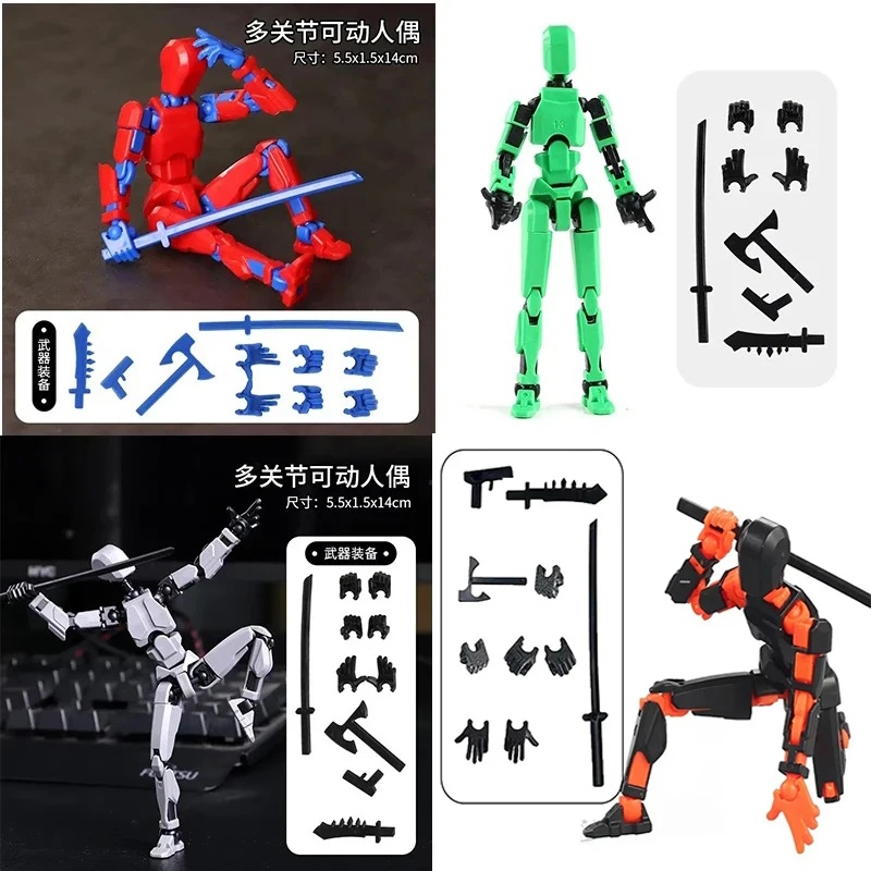 Dynamic Shapeshift Robot 3D Mannequin and Dog Figures Toy Set