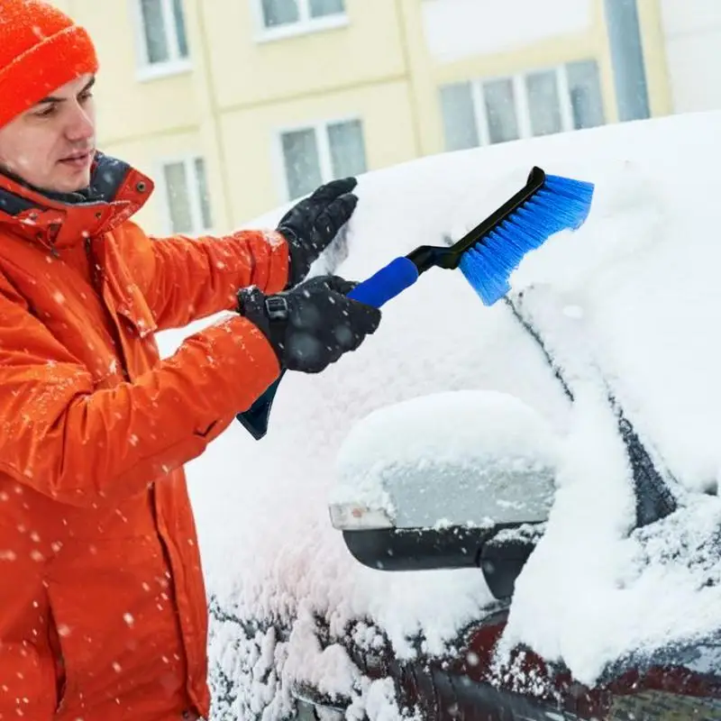  Car Ice Scraper and Brush Car Scraper Snow Brush Window Ice Scraper Window Ice Scraper Snow Cleaner For Car SUV 4