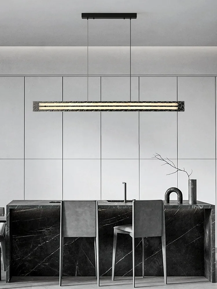 AiPaiTe Modern minimalist glass sample bedroom dining room chandelier Italian minimalist full copper chandelier