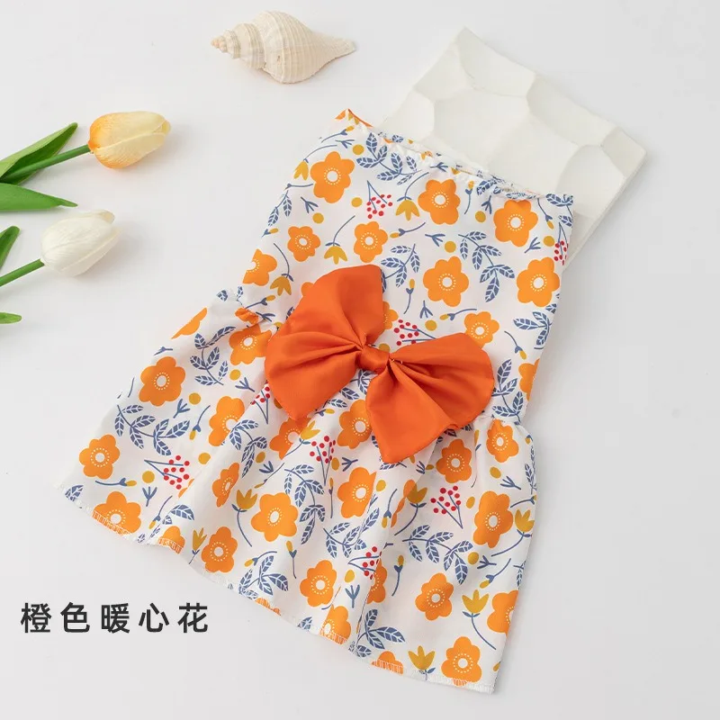 1Pcs Summer Dog Flower Princess Dress Kitty Puppy New Pet Clothes Cute Dog Skirt Summer Thin Pet Accessories Chihuahua Apparel