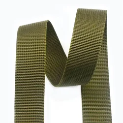 Durable Nylon Webbing Strap for Sewing and DIY Accessories, 5 Meters, 20 - 50mm Width (ArmyGreen)