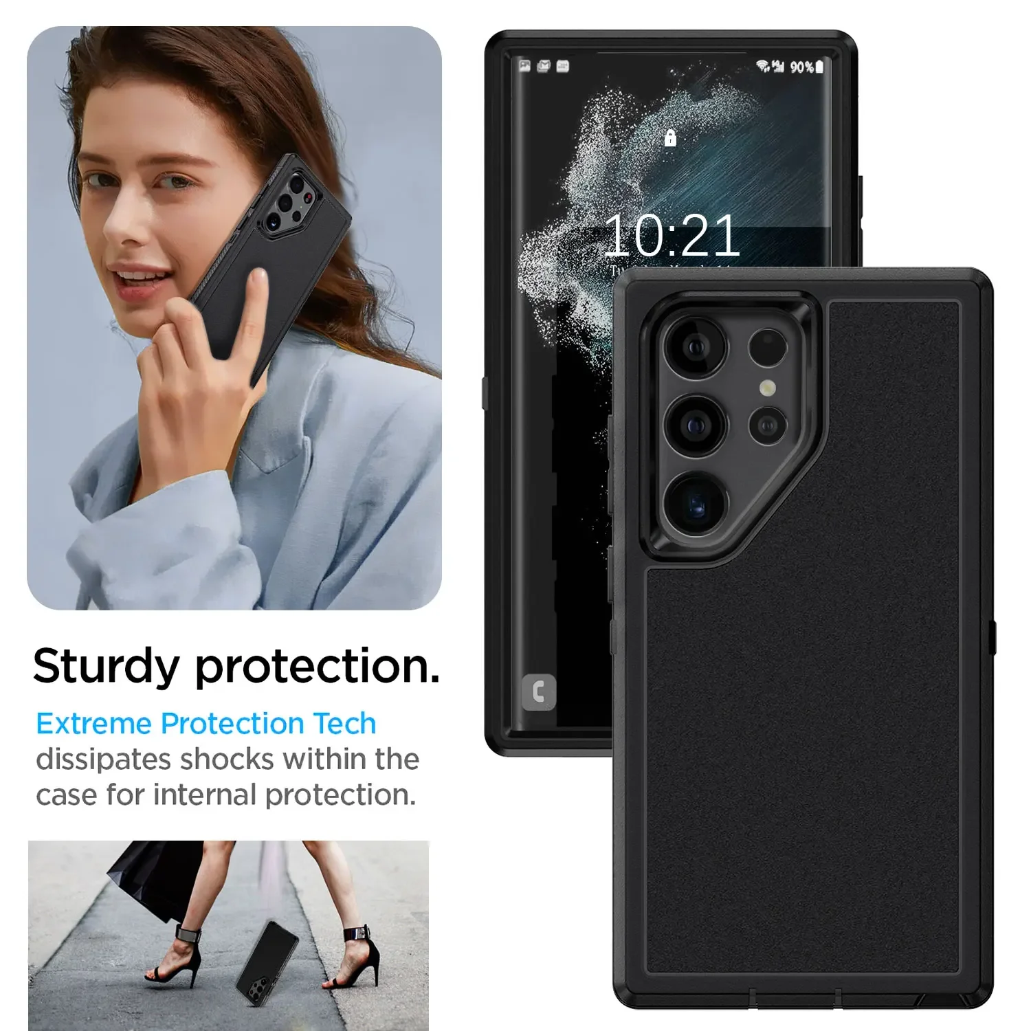 Dual Layer Slim Hybrid Rugged Phone Case - Shockproof Armor Box Cover