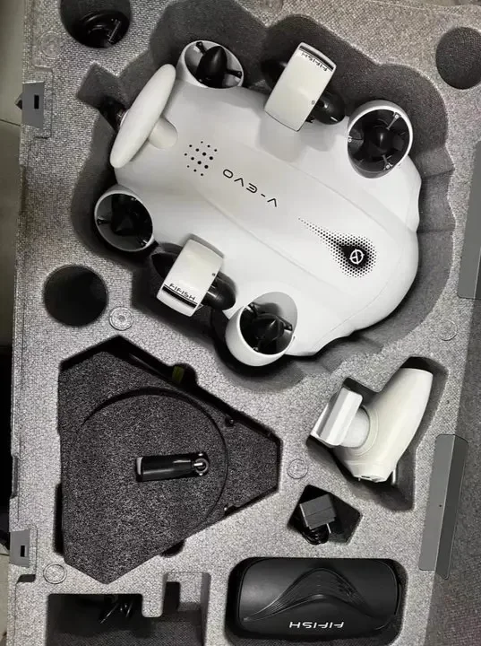 @FIFISH V-EVO 4K 360 60FPS 수중 AI 로봇 전방향 이동(드론 AI 비전 잠금 장치 포함)