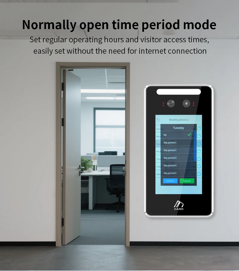 4 inch TCP/IP WIFI Dynamic Face Recognition Access Control Attendance Machine Fi