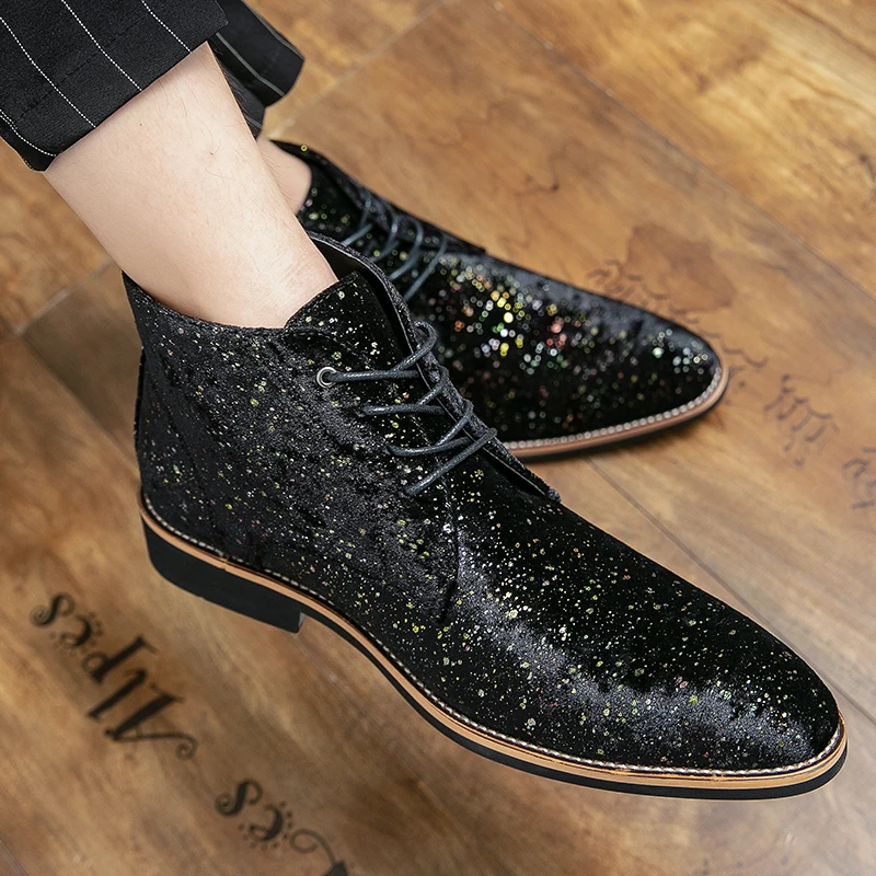 Casual Men's Ankle Chelsea Boots Cow Suede Leather Lace-up Motorcycle Man Boot men chelsea boots men leather shoes
