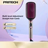 Pritech LED Negative Ion Constant Temperature Multifunctional Straightening Brush Electric Straightener Comb Styling Tool 1