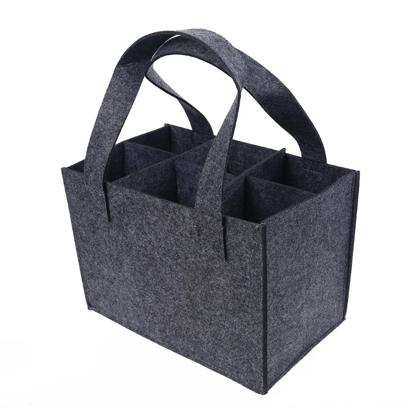 

6 Bottle Wine for Carrier Tote Reusable Grocery Bags for Travel Camping