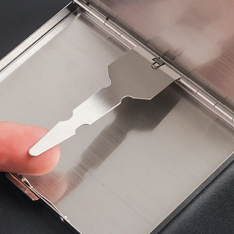 Ultra-Slim Stainless Steel Cigarette Case with Clip & Moisture Protection