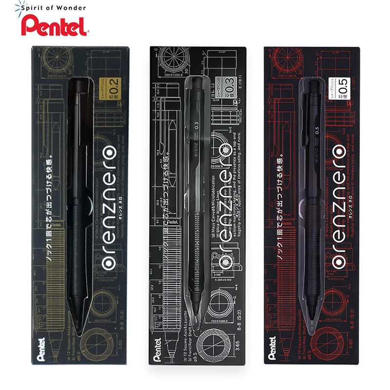 japan-pentel-pp3003-a-mechanical-pencil-02-03-05mm-engineering-drawing-orenznero-low-center-of-gravity-sketch-comic-pencil