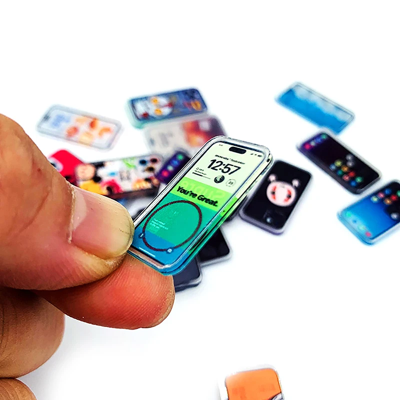 1/12 casa delle bambole mini modello di telefono cellulare casa delle bambole simulazione cellulare accessori per la decorazione della casa delle bambole giochi di imitazione giocattoli - immagine 3