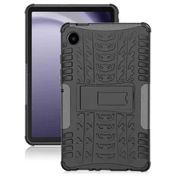 Rugged Heavy Duty Tablet Case with Sturdy Kickstand for Tab A9 Plus 11 (Black)