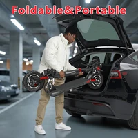Trottinette électrique Moteur 800W Batterie 48V13AH Siège amovible Trottinette électrique adulte Pneu 10 pouces Trottinette tout-terrain pliable pour trajets urbains 4