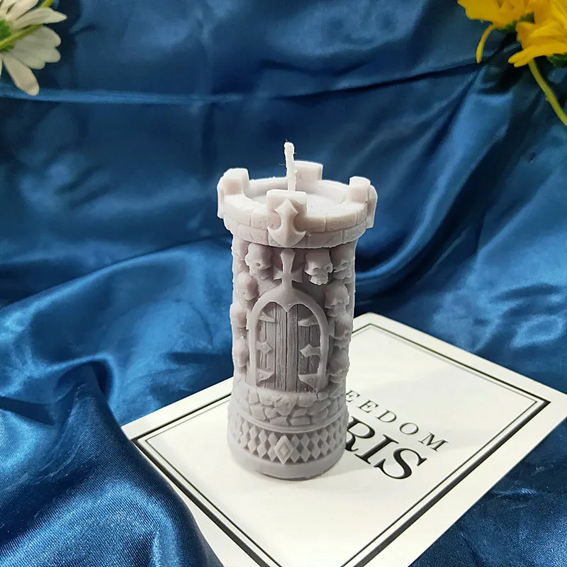 

Череп, башня, Силиконовые свечи, форма 3D, искусственная смола, украшение