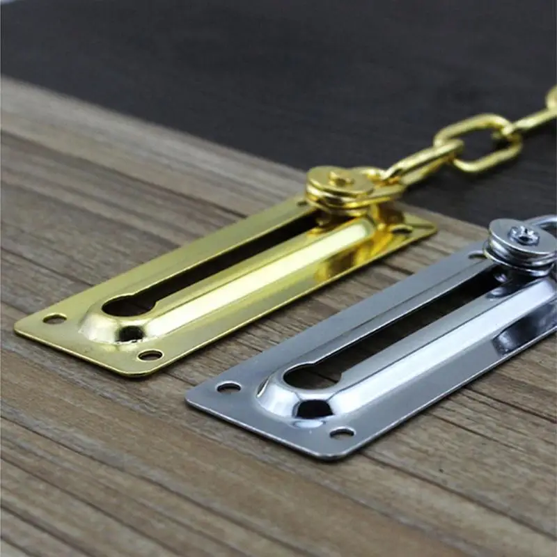 Stainless Steel Door Safety Guard Chain Security Bolt Locks Cabinet Latch DIY Home Tools Gold Silver images - 6
