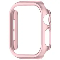 Sleek Hollow Protective Bumper for Apple Watch Cases with PC Screen Protector (Bright pink)