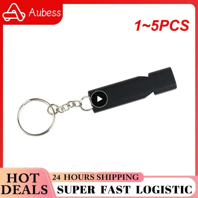

1~5PCS Aluminum Alloy Double-barreled Whistle High Decibel Outdoor Emergency Distress Whistle SOS Signal Whistle For Hiking