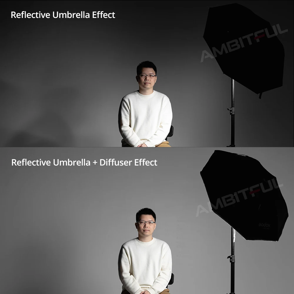 Godox UBL-085S UBL-085T 82cm 블랙 화이트 반사 조명 우산 + 디퓨저 커버