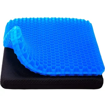 Coussin de siège d'été en Gel, Design respirant en nid d'abeille pour soulager la pression, douleur au coccyx du dos, chaise de bureau à domicile, fauteuil roulant pour voitures 1