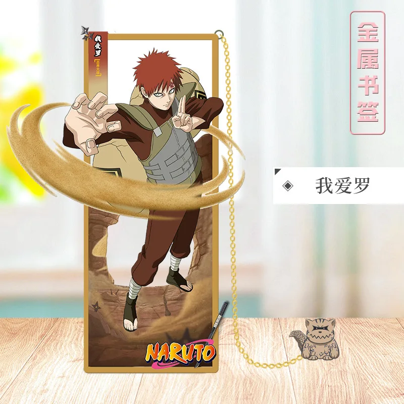 thumbnail image 1 of Marcadores de metal de Naruto, figura de anime, Itachi Sasuke, 9 x 4 cm, marcadores de lectura, colección de fans, papelería, decoración, regalo de vacaciones, 1 of 5
