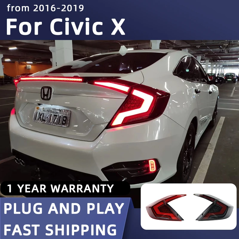 

Car Styling Taillights for Civic G10 LED Tail Light 2016-2019 Rear Lamp DRL Rear Turn Signal Automotive Accessories