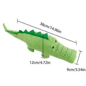 Dog Squeaky Toys Plush Biting Toys For Puppies Wear-Resistant And Bite-Resistant Alligator Toy Relieves Teething Discomfort 6