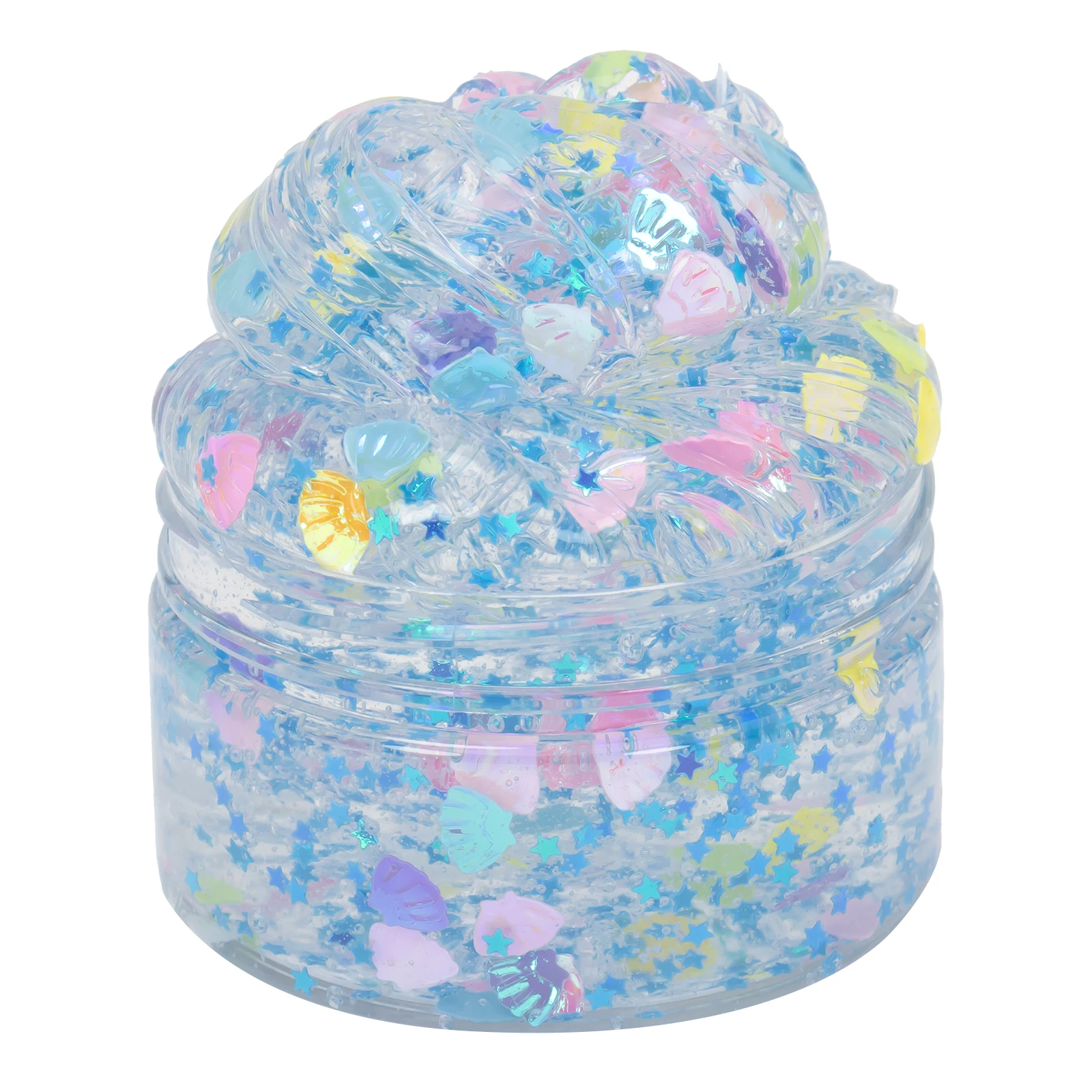 120ml Clear Flash Shell Crunchy Crystal Slime Kit DIY Scented Soft Non-Stick Putty toy for Kids Christmas Gift Party Favor