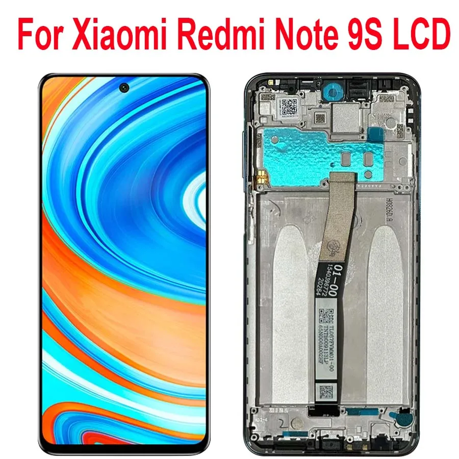 

6.67" For Xiaomi Redmi Note 9S LCD Display Touch Screen Sensor Digiziter Assembly Replace For Redmi Note 9S M2003J6A1G Display