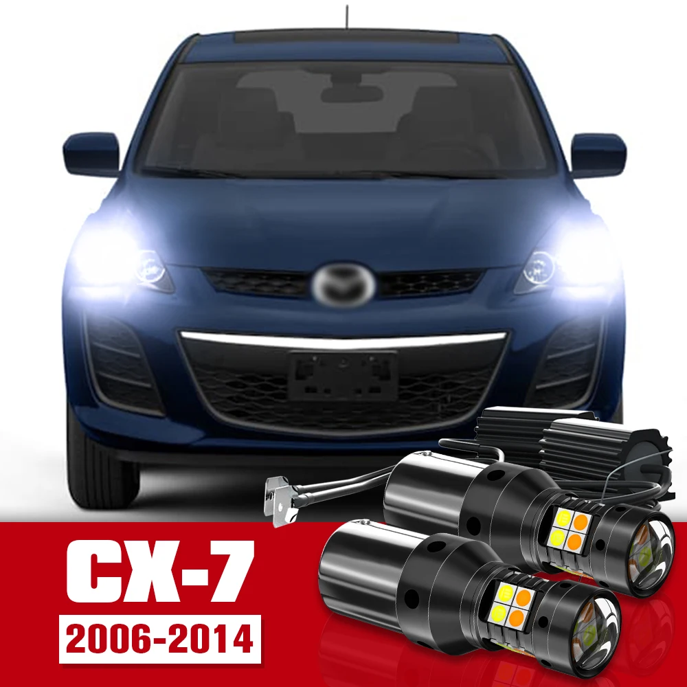

2pcs LED Accessories Dual Mode Turn Signal+Daytime Running Light DRL For Mazda CX-7 CX7 2006-2014 2008 2009 2010 2011 2012 2013