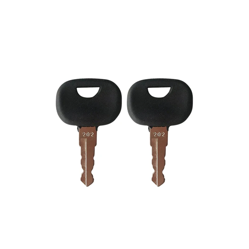 2pcs Ignition Keys 202 Compatible with Volvo Wheel Loader Compatible with John Deere Heavy Equipment