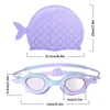 Professional Swimming Goggles HD Waterproof Anti Fog Silicon Swimming Cap Water Swim Goggles Caps for Kids 6