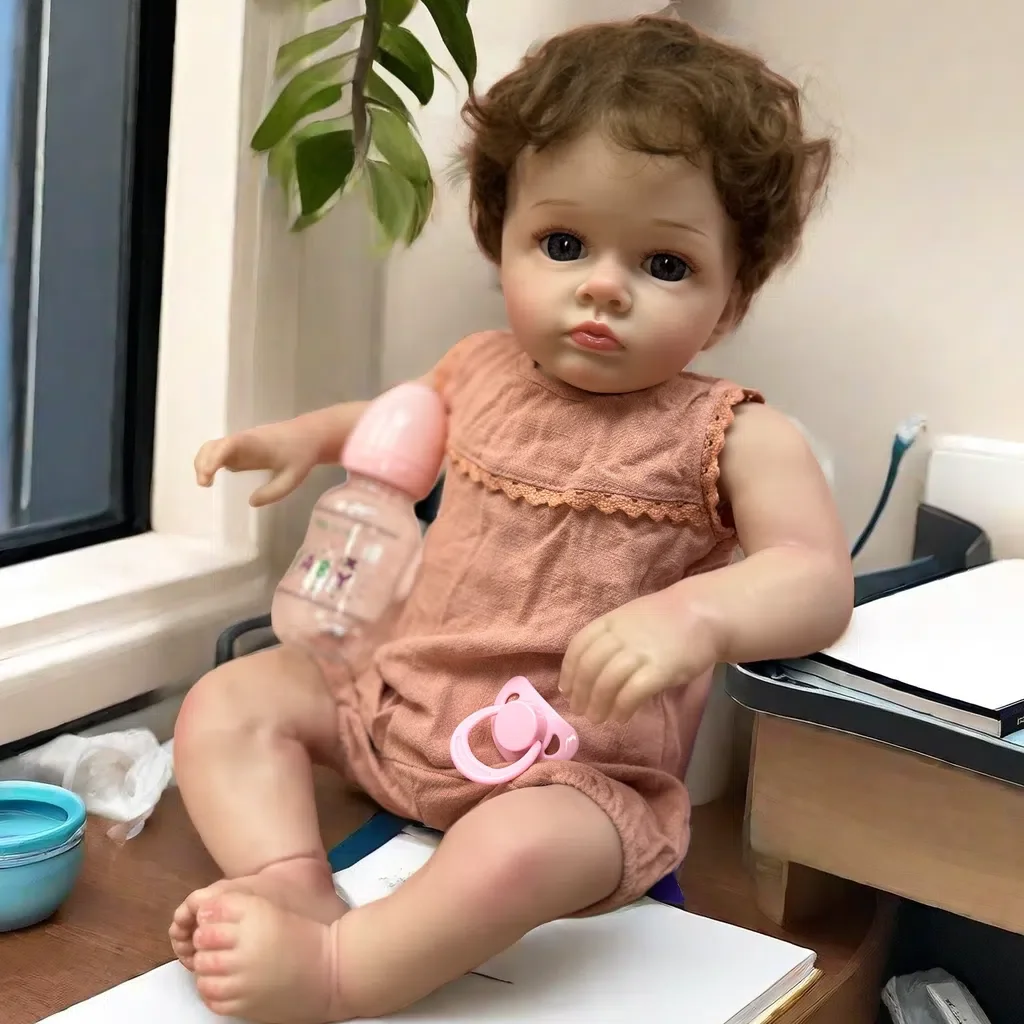 22 Pollici 3D Dipinto Tutti Reborn Baby Doll Hanmade Bebe Reborn Bbay Doll Realistici Neonati