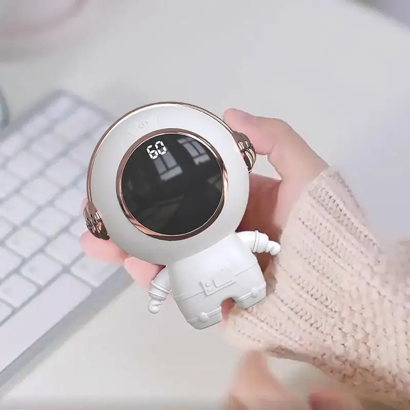 Reusable Electric Hand Warmer Electric Portable Pocket Heater shaped Astronaut Warm  Cold Protection Tool Perfect for Outdoor 1