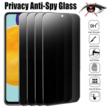 1-4 pezzi protezione dello schermo privacy per Samsung A53 A13 A52S A52 A32 A12 A55 A51 A72 A22 A33 A73 A21S A54 S10E S20FE vetro anti-spia