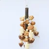 Bird Toys with Pinecones Cuttlefish Bones Beech Wood Nuts Teething Chew Toy For Parrot Parakeets Cockatiels Love Birds Supplies 4
