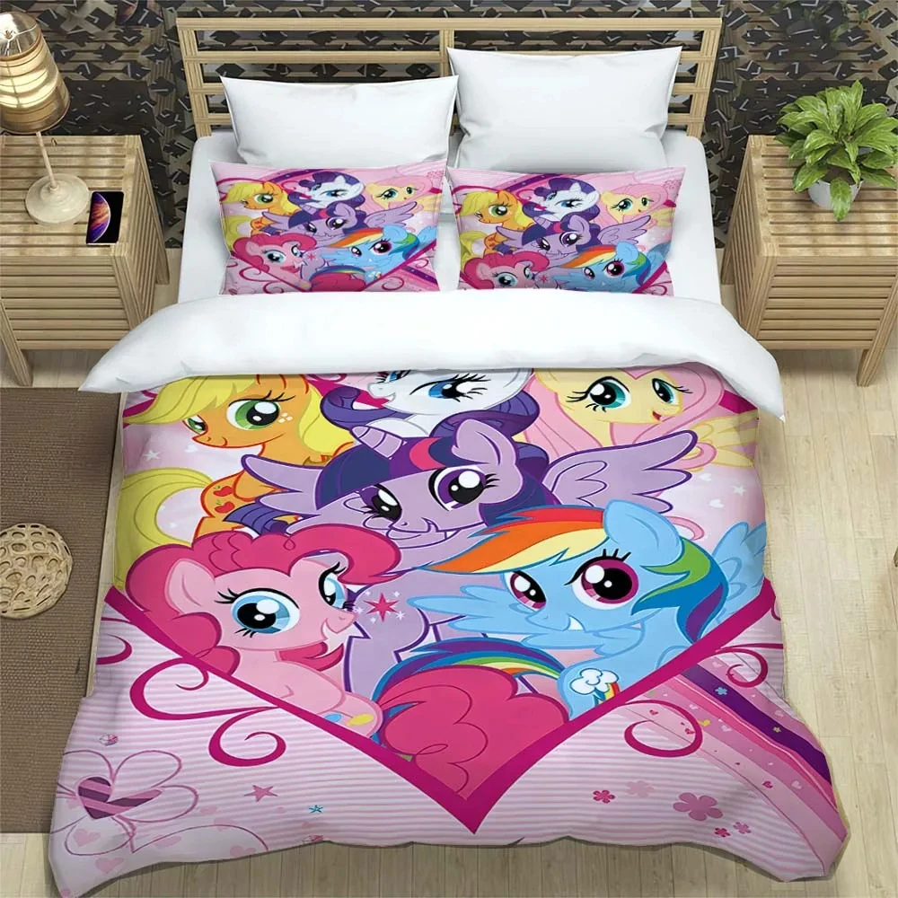 

Rainbow Pony Unicorn 3D printed bedding duvet cover Queen bedding set Soft and comfortable customized King size bedding set