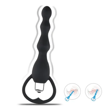 Anal Vibrator Sex Toys for Women Anal Beads Vibrator Gay Toys Prostate Massage Smooth Butt Silicone Plug Adult Products 3