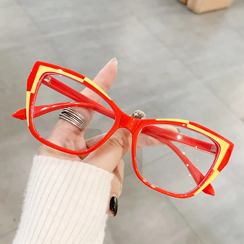 Eyeglasses Frames Cat Eye Design Women Eyewear Blue Light Blocking Anti Radiation Blue Ray Filter