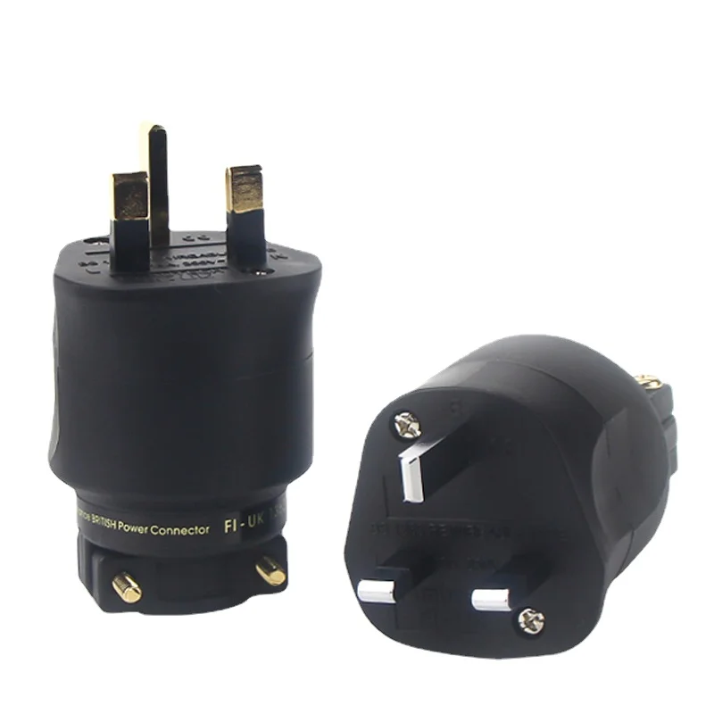 

UK AC Power Cable Plug Furukawa Electric FI-UK Gold / Rhodium Plated HiFi DIY Audio Adapter IEC Connector with 13A Fused 250V