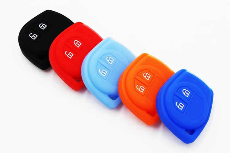 Pusakieyy Car Styling Silicone 2 Buttons Remote Key Case Fob Protect Cover For Suzuki SX4 Swift Vitara Shell Blank Accessories
