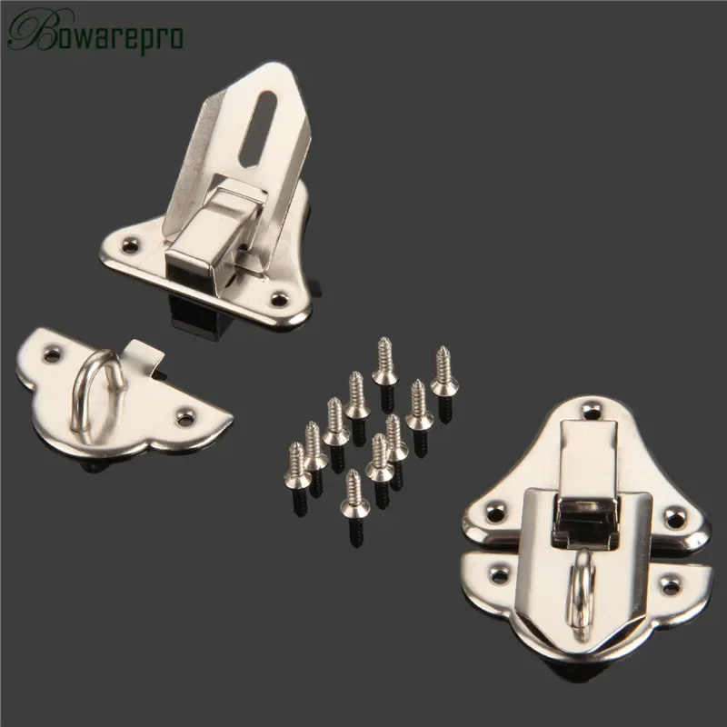 2Pcs Antique Suitcase Drawer Jewelry Wooden Box Toggle Catch Latch Hasps Toggle Lock Cabinet Case Clip Clasp Retro Chests Buckle