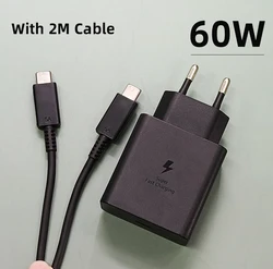 SAMSUNG Original 60W 45W Fast Charge USB - C Adapter Charger - 60w with 2m cable
