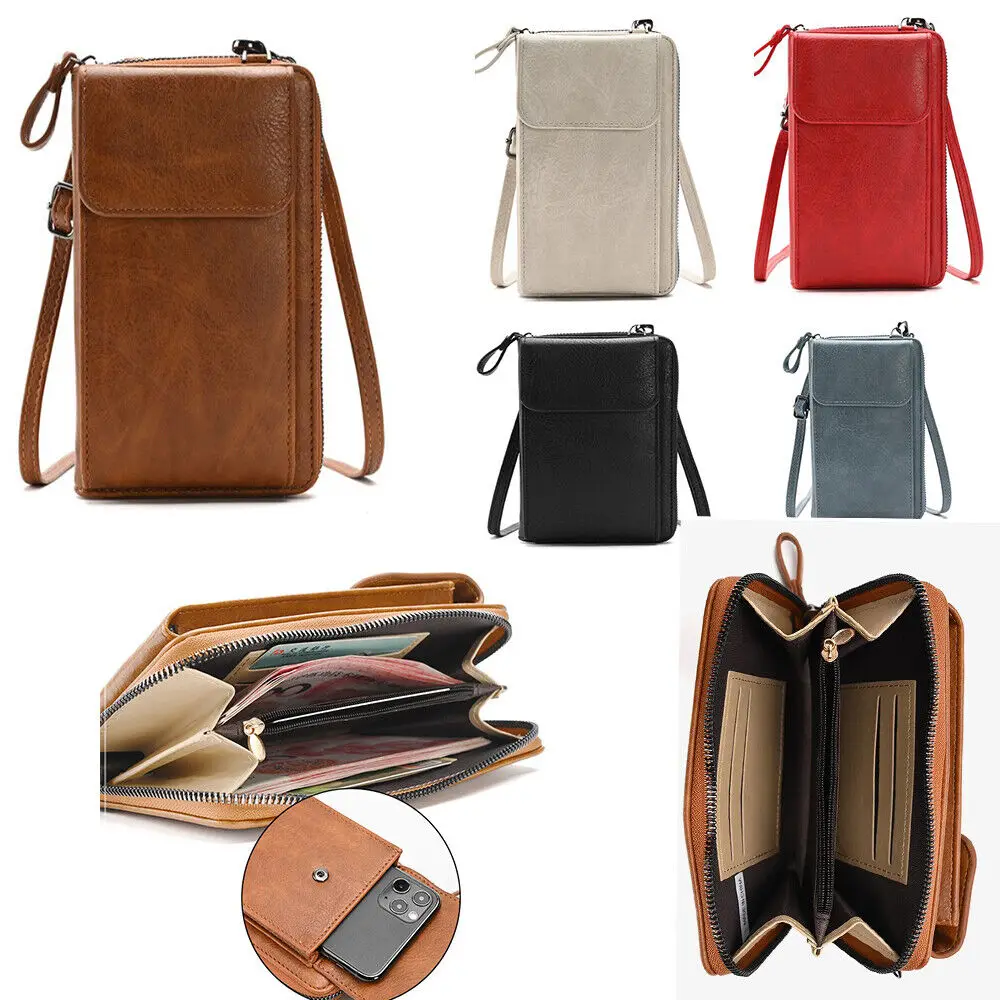 

High Brand Women Pouch Mobile Phone Bag Handbags Crossbody Purse Wallet Messenger Shoulder Bag Pu Leather Card Holder